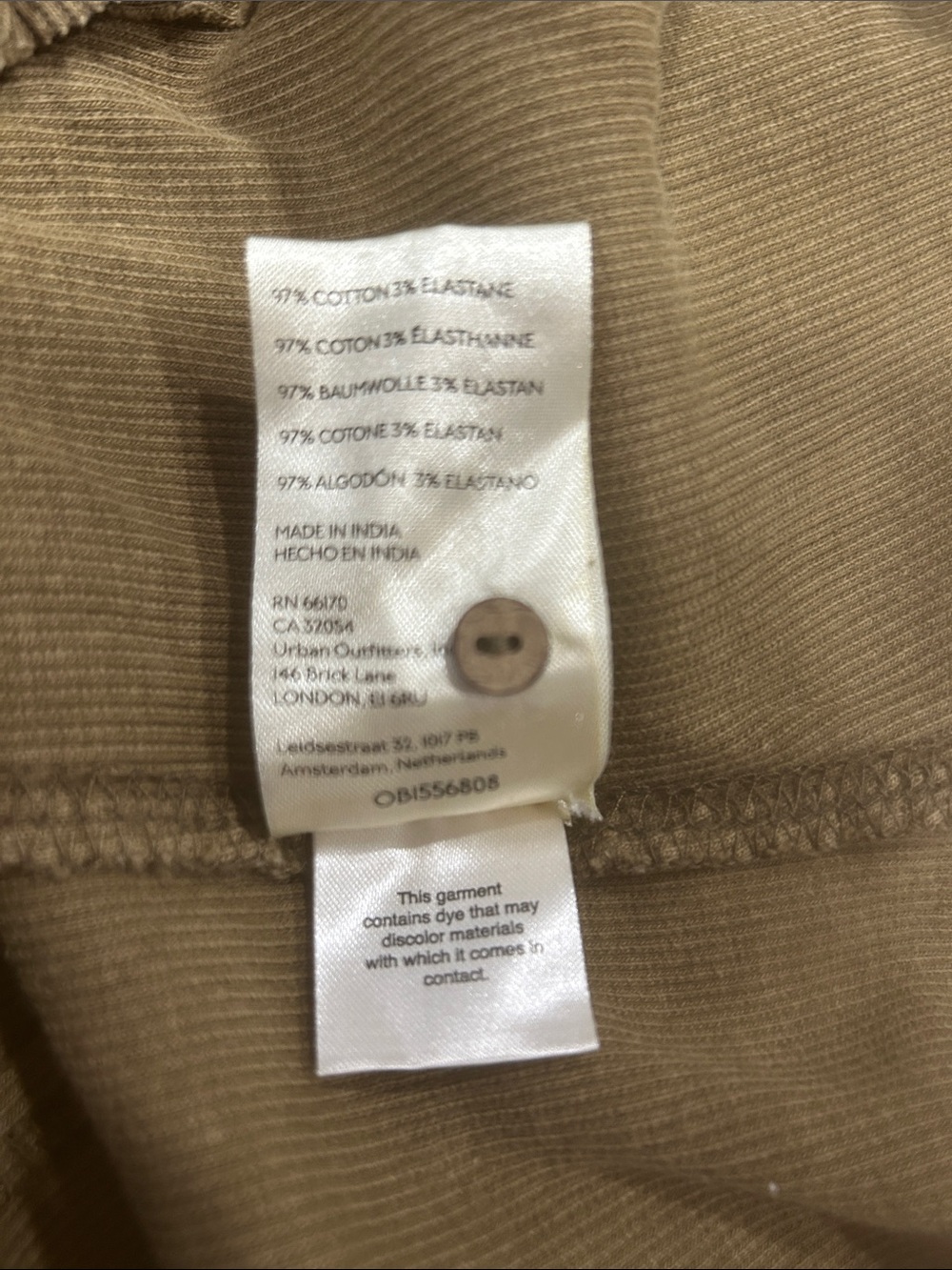 Free People Mareea Henley Top Womens M Olive Thermal Ribbed Boho heritage earthy - Picture 10 of 12
